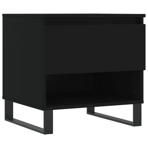 Soffbord 2 st svart 50x46x50 cm konstruerat trä