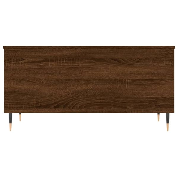 sofabord 90x44,5x45 cm konstrueret træ brun egetræsfarve