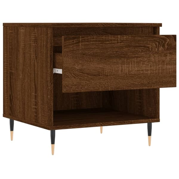 Soffbord brun ek 50x46x50 cm konstruerat trä