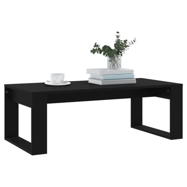 Soffbord svart 102x50x35 cm konstruerat trä