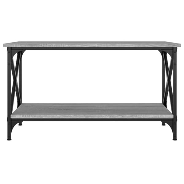 Soffbord grå sonoma 80x45x45 cm konstruerat trä och järn