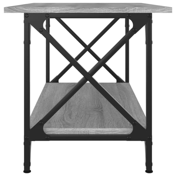 Soffbord grå sonoma 80x45x45 cm konstruerat trä och järn