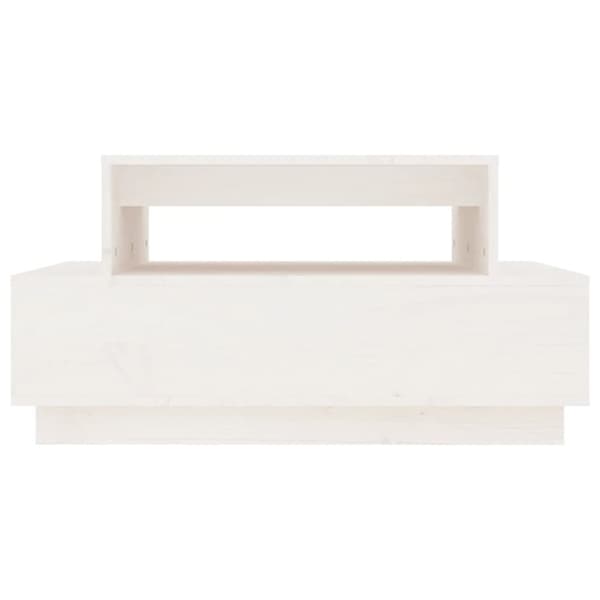 Soffbord vit 80x55x40,5 cm massiv furu