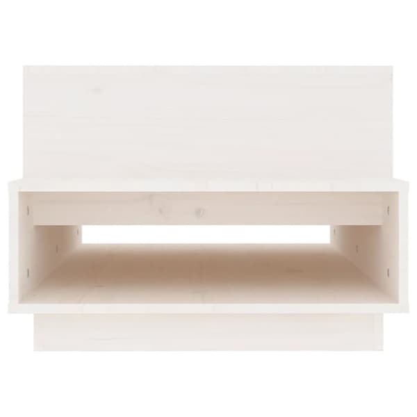Soffbord vit 80x55x40,5 cm massiv furu
