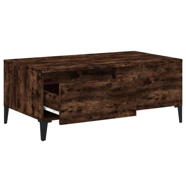 Soffbord rökfärgad ek 90x50x36,5 cm konstruerat trä
