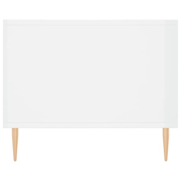 sofabord 90x50x40 cm konstrueret træ hvid højglans
