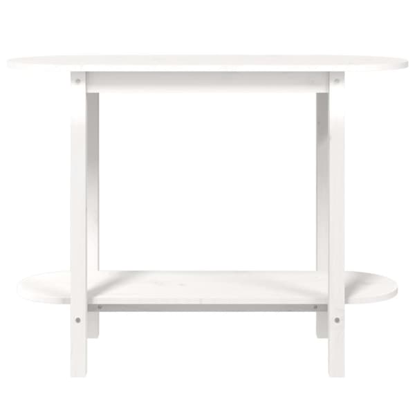 konsolbord 110x40x80 cm massivt fyrretræ hvid