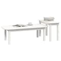 Miniatyrbild 4 av 10: Satsbord 2 st vit massiv furu