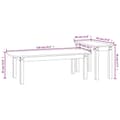 Miniatyrbild 10 av 10: Satsbord 2 st vit massiv furu