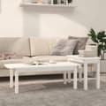 Miniatyrbild 1 av 10: Satsbord 2 st vit massiv furu