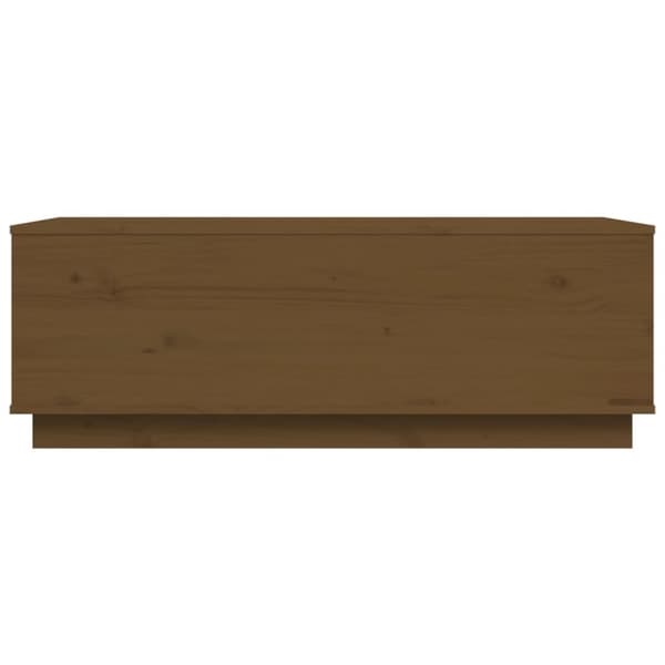 sofabord 100x50x35 cm massivt fyrretræ gyldenbrun
