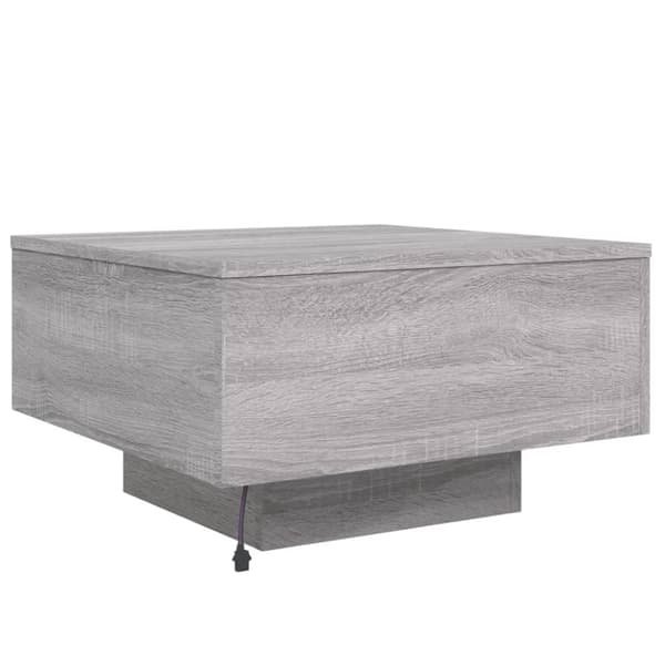 Soffbord med LED grå sonoma 55x55x31 cm
