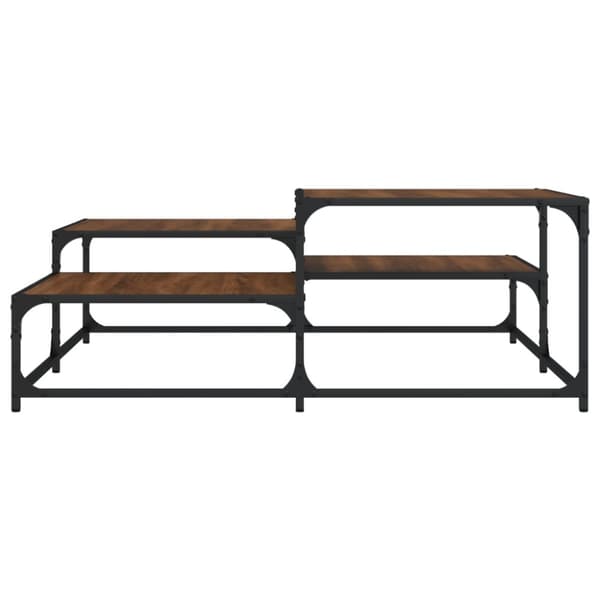 Soffbord brun ek 107x107x40 cm konstruerat trä