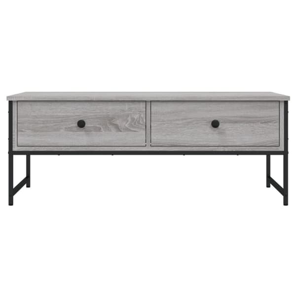 sofabord 101x49x39,5 cm konstrueret træ grå sonoma-eg