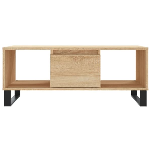 sofabord 90x50x36,5 cm konstrueret træ sonoma-eg
