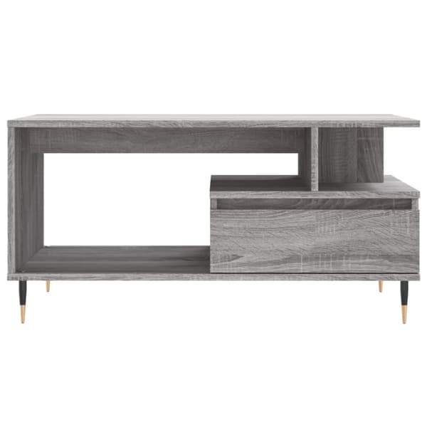 Sohvapöytä harmaa Sonoma 90x49x45 cm tekninen puu