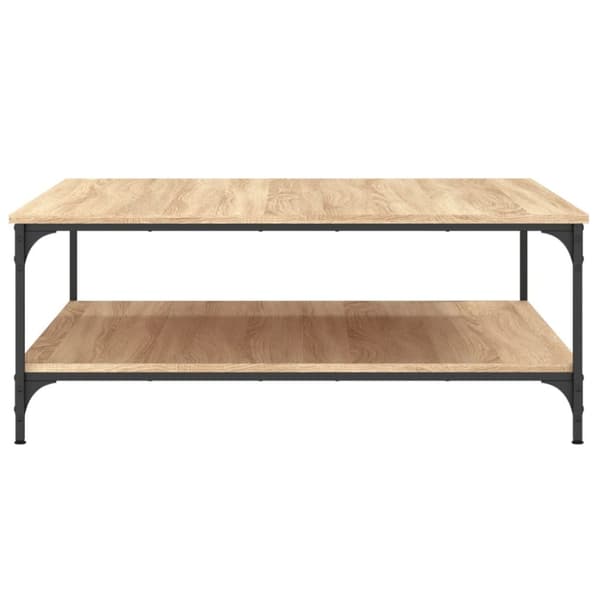 sofabord 100x100x40 cm konstrueret træ sonoma-eg