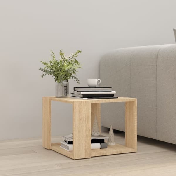 Soffbord sonoma-ek 40x40x30 cm konstruerat trä