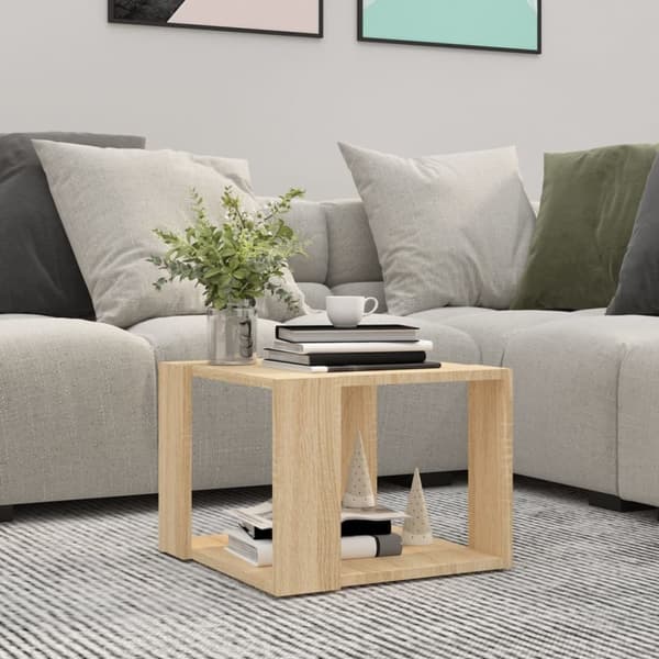 Soffbord sonoma-ek 40x40x30 cm konstruerat trä