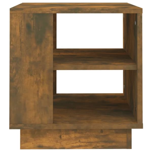 sofabord 40x40x43 cm konstrueret træ røget egetræsfarve
