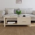 Miniatyrbillede 3 af 9: sofabord HAMAR 100x55x35 cm massivt fyrretræ honningbrun