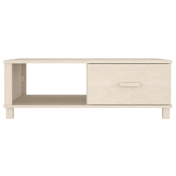 sofabord HAMAR 100x55x35 cm massivt fyrretræ honningbrun