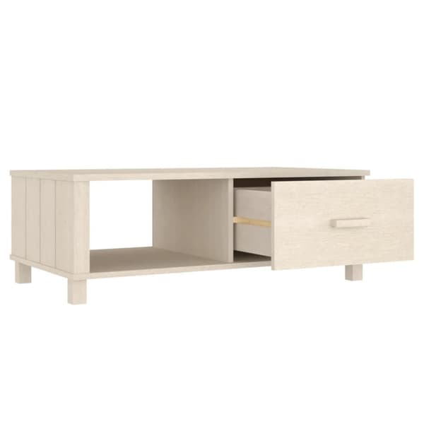 sofabord HAMAR 100x55x35 cm massivt fyrretræ honningbrun