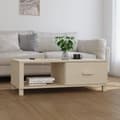 Miniatyrbillede 1 af 9: sofabord HAMAR 100x55x35 cm massivt fyrretræ honningbrun