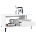 Miniatyrbillede 4 af 9: sofabord 90x49x45 cm konstrueret træ hvid