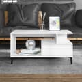 Miniatyrbillede 1 af 9: sofabord 90x49x45 cm konstrueret træ hvid