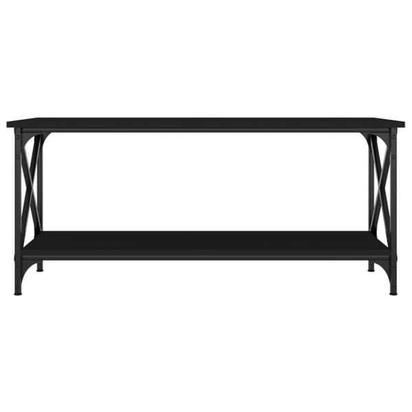 Soffbord svart 100x45x45 cm konstruerat trä och järn