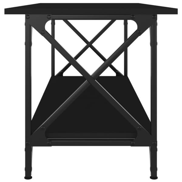 Soffbord svart 100x45x45 cm konstruerat trä och järn