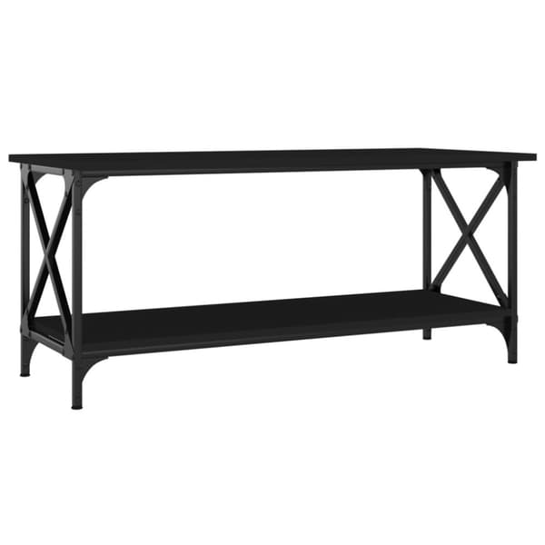 Soffbord svart 100x45x45 cm konstruerat trä och järn