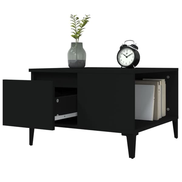 Soffbord svart 55x55x36,5 cm konstruerat trä