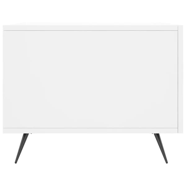 Soffbord 2 st vit 50x50x40 cm konstruerat trä