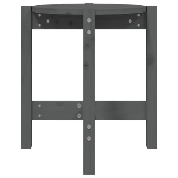 Soffbord grå Ø 42,5x45 cm massiv furu
