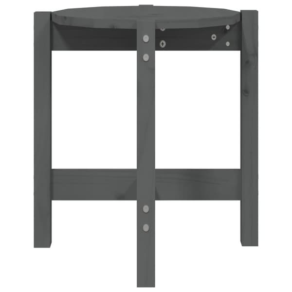 Soffbord grå Ø 42,5x45 cm massiv furu