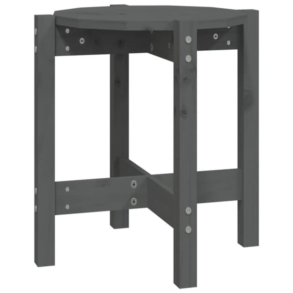 Soffbord grå Ø 42,5x45 cm massiv furu