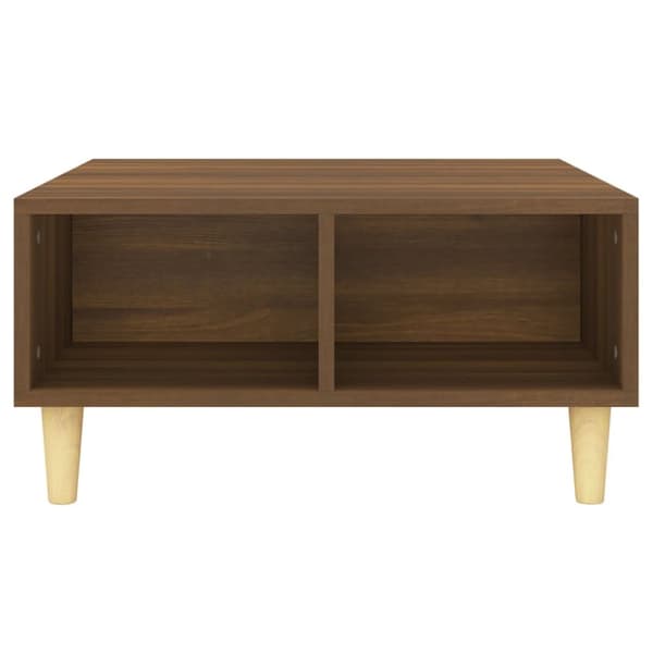Soffbord brun ek 60x60x30 cm konstruerat trä