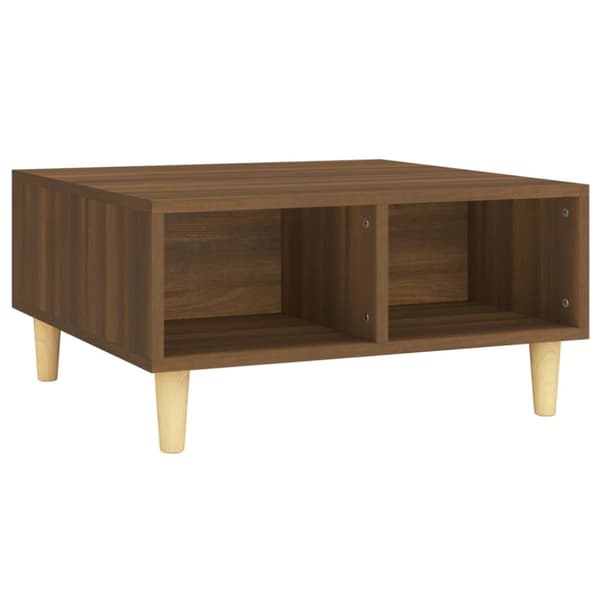Soffbord brun ek 60x60x30 cm konstruerat trä