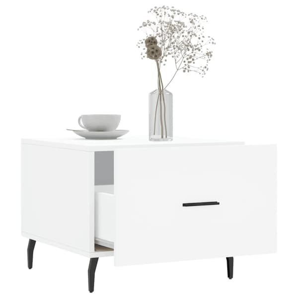 Soffbord svart 50x50x40 cm konstruerat trä