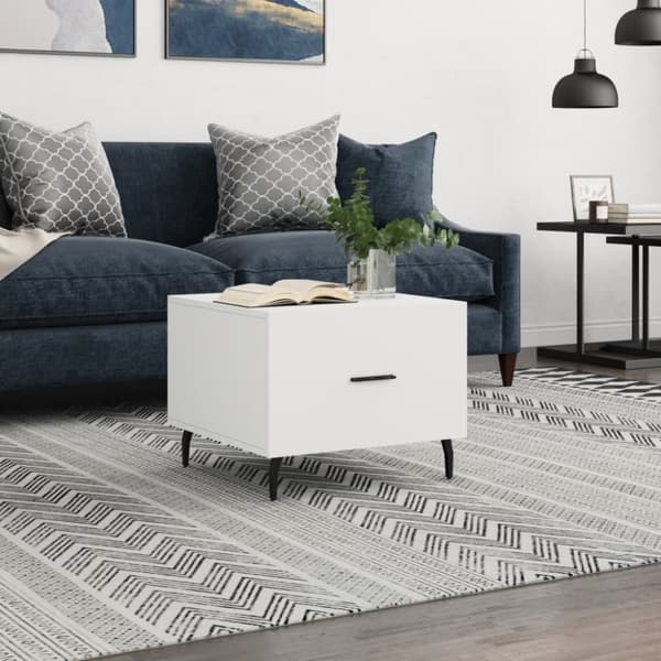 Soffbord svart 50x50x40 cm konstruerat trä
