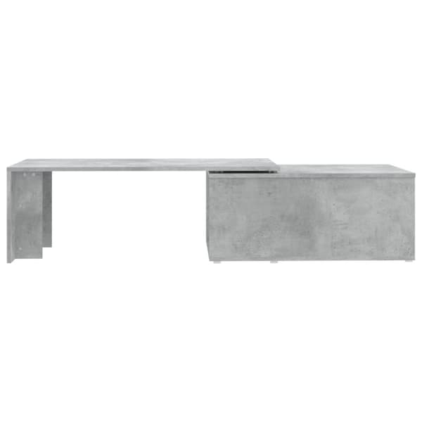 Sohvapöytä betoninharmaa 150x50x35 cm lastulevy