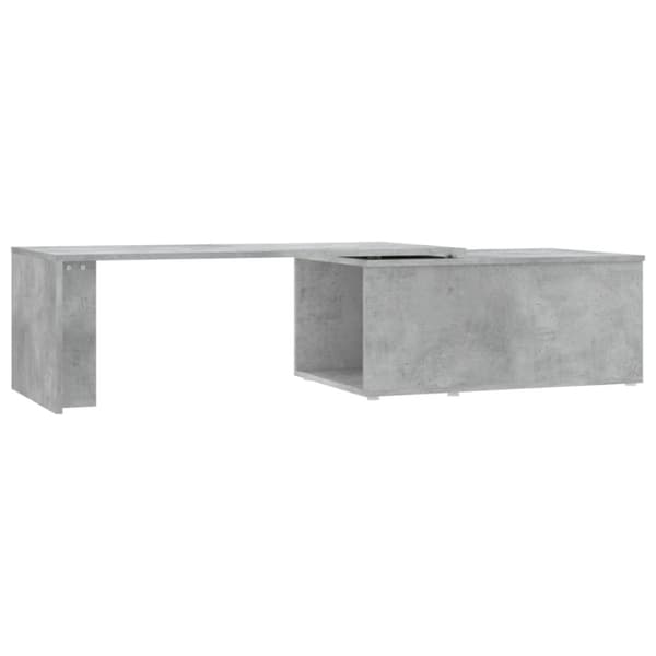 Sohvapöytä betoninharmaa 150x50x35 cm lastulevy