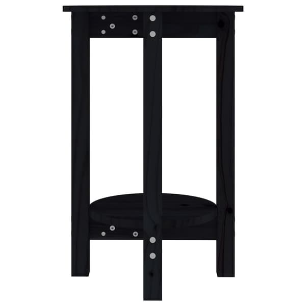 Soffbord svart Ø 40x60 cm massiv furu