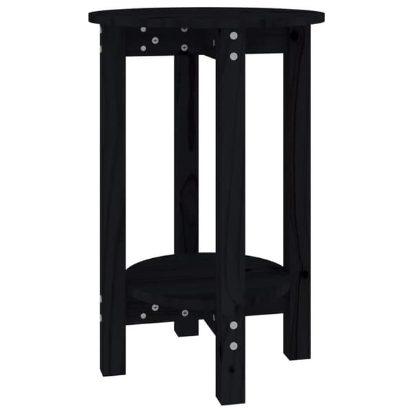 Soffbord svart Ø 40x60 cm massiv furu