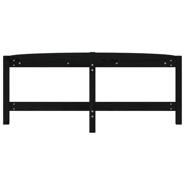 Soffbord svart 118x63x45 cm massiv furu