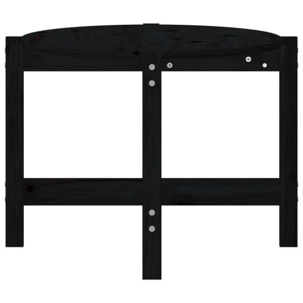 Soffbord svart 118x63x45 cm massiv furu