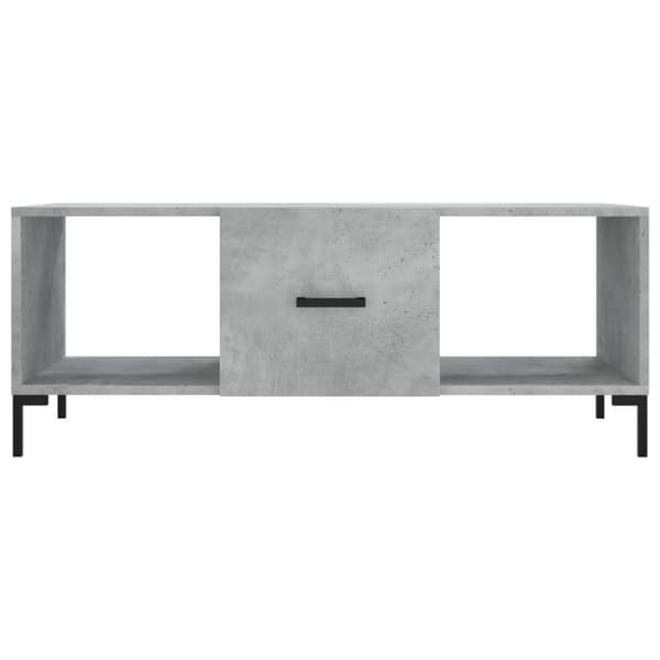 Soffbord betonggrå 102x50x40 cm konstruerat trä
