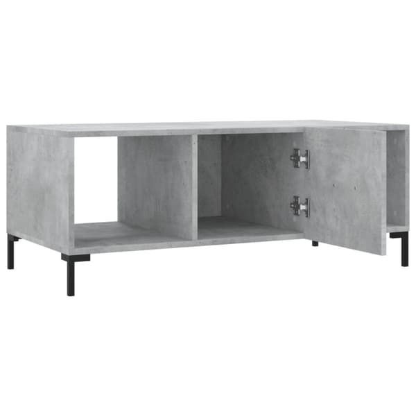 Soffbord betonggrå 102x50x40 cm konstruerat trä